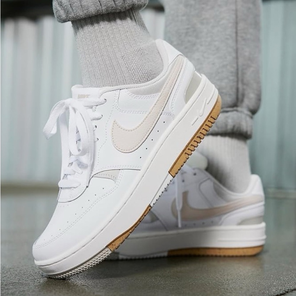 Nike Court Vision Alta Sneakers | White/Beige | Size 6.5 Women